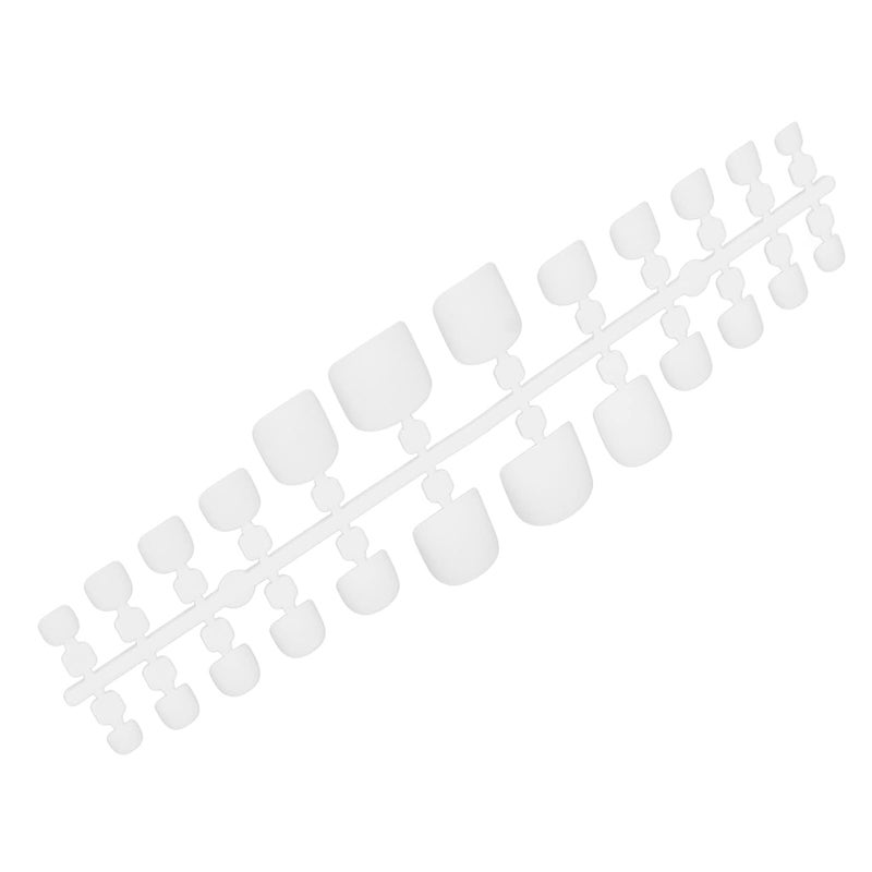 White Artificial Toe Nail Wraps Full Cover Breathable Adhesive Manicure Salon 240pcs ABS - Image 5